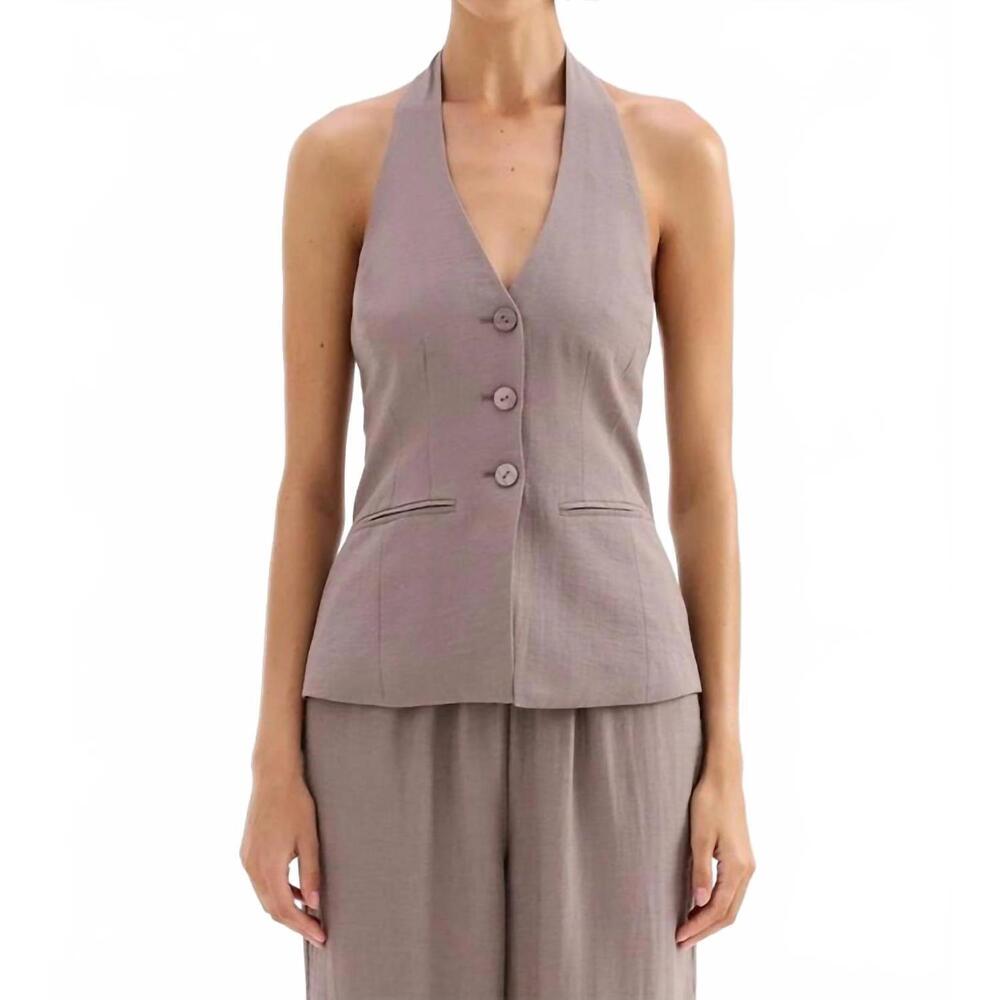 NEW NUDE LUCY scarlet vest in grey